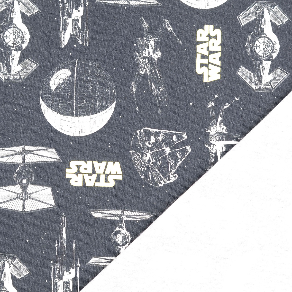 Jersey Star Wars Logo und Raumschiffe Schwarz Digital LIZENZ