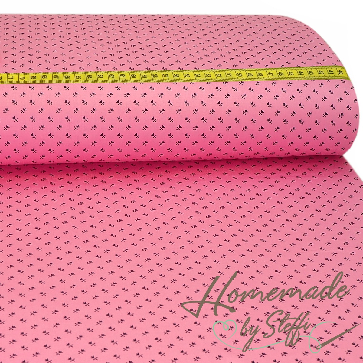 Trachtenstoff - Baumwollsatin Dirndl Design "Evi" Pinkrosa