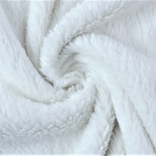Baumwollteddy 100 % Baumwolle Uni Weiß