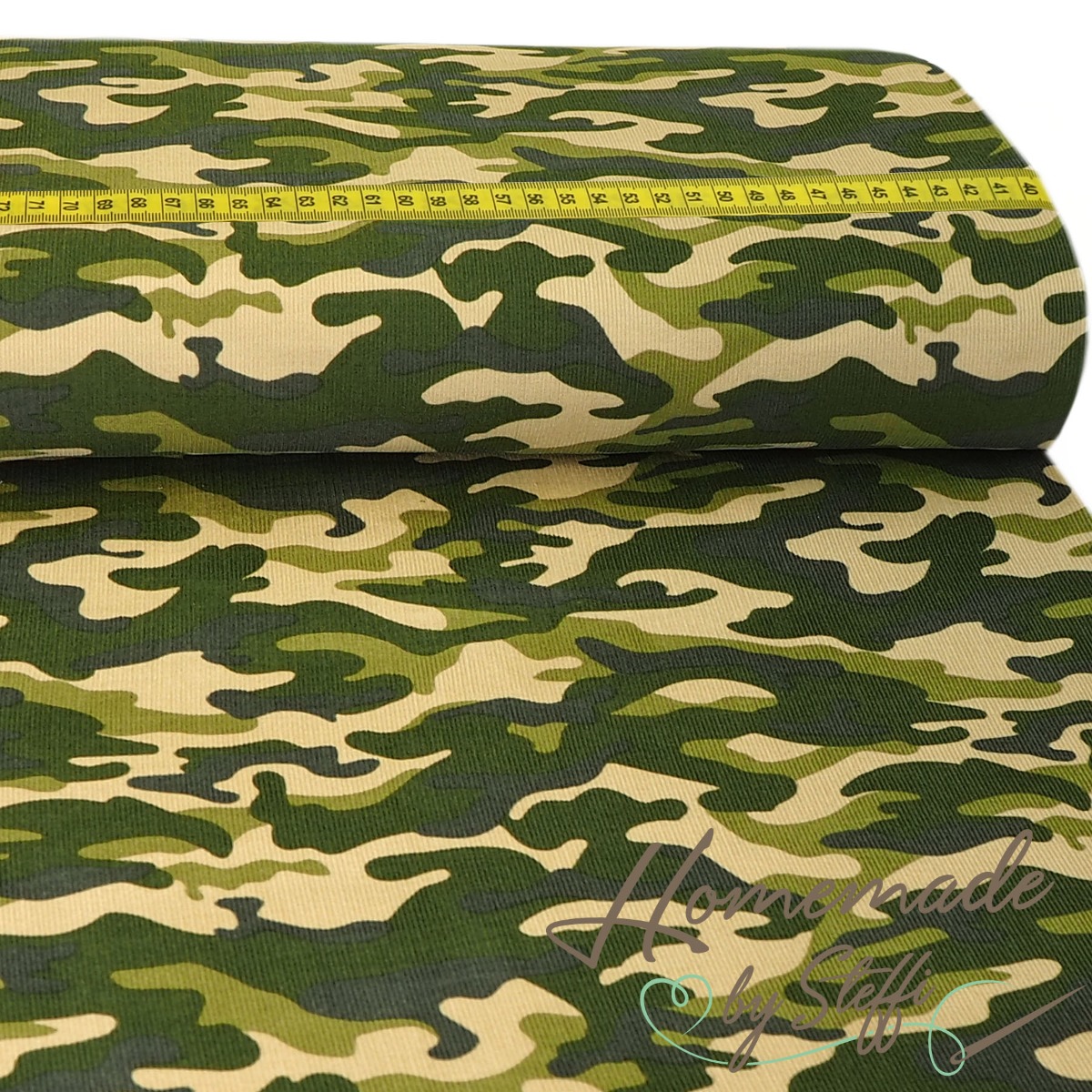 Feincord Camouflage Grün