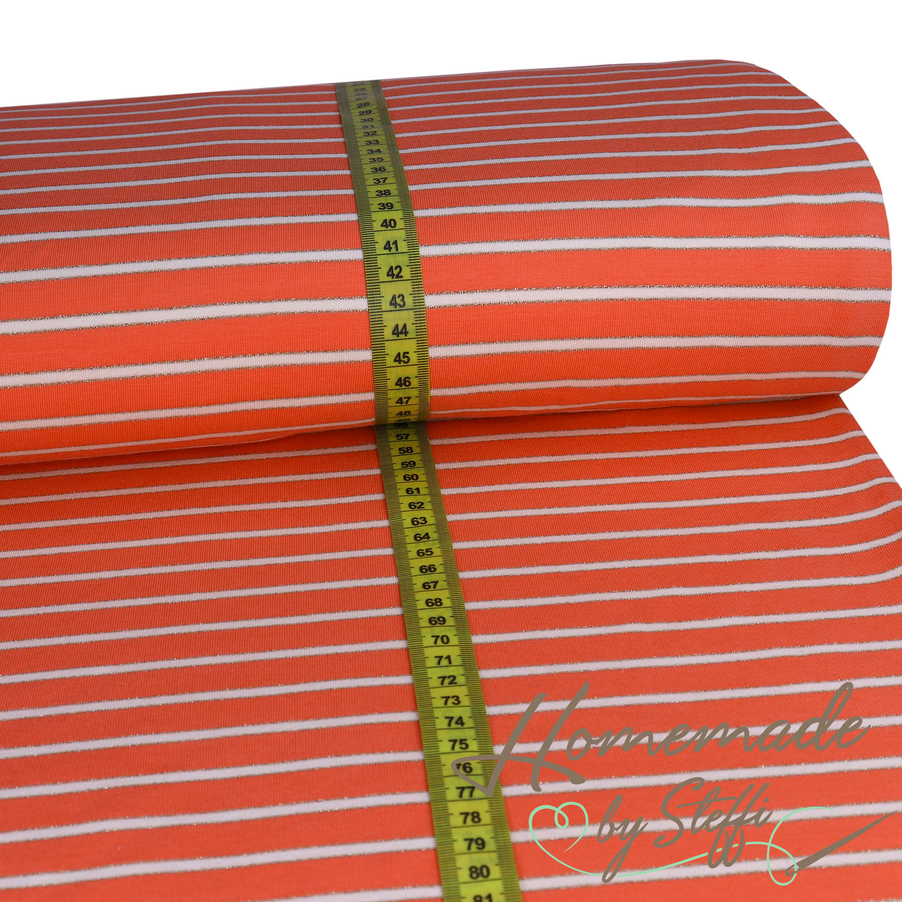 Sommersweat Lurex Stripes Orange SALE
