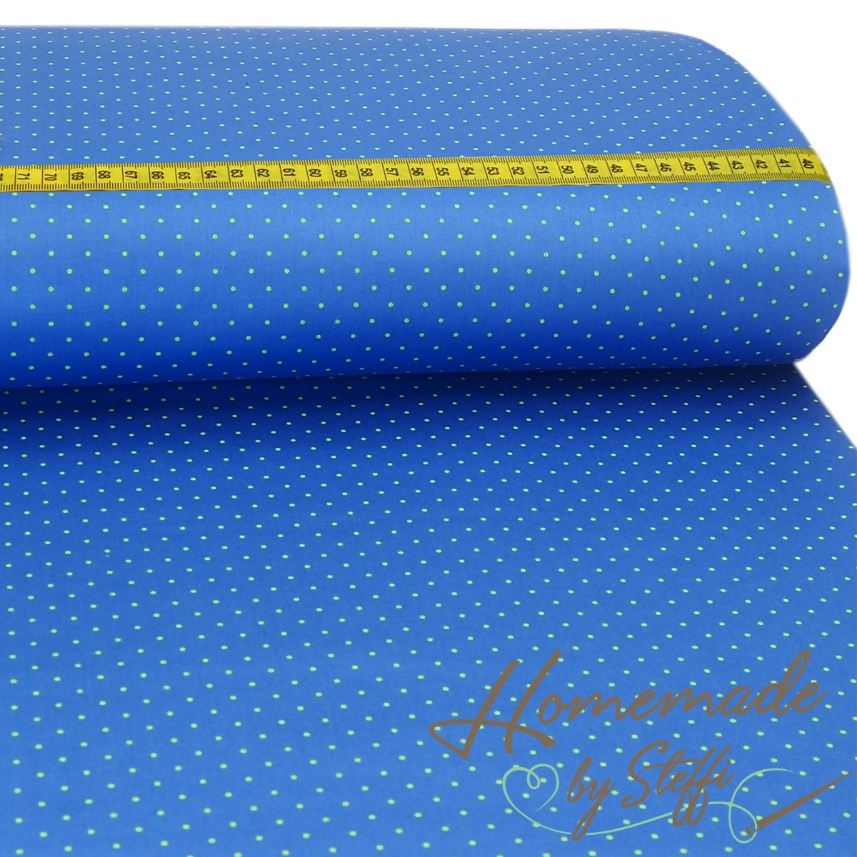 Trachtenstoff - Baumwollsatin Dirndl Design "Hilde" Royalblau