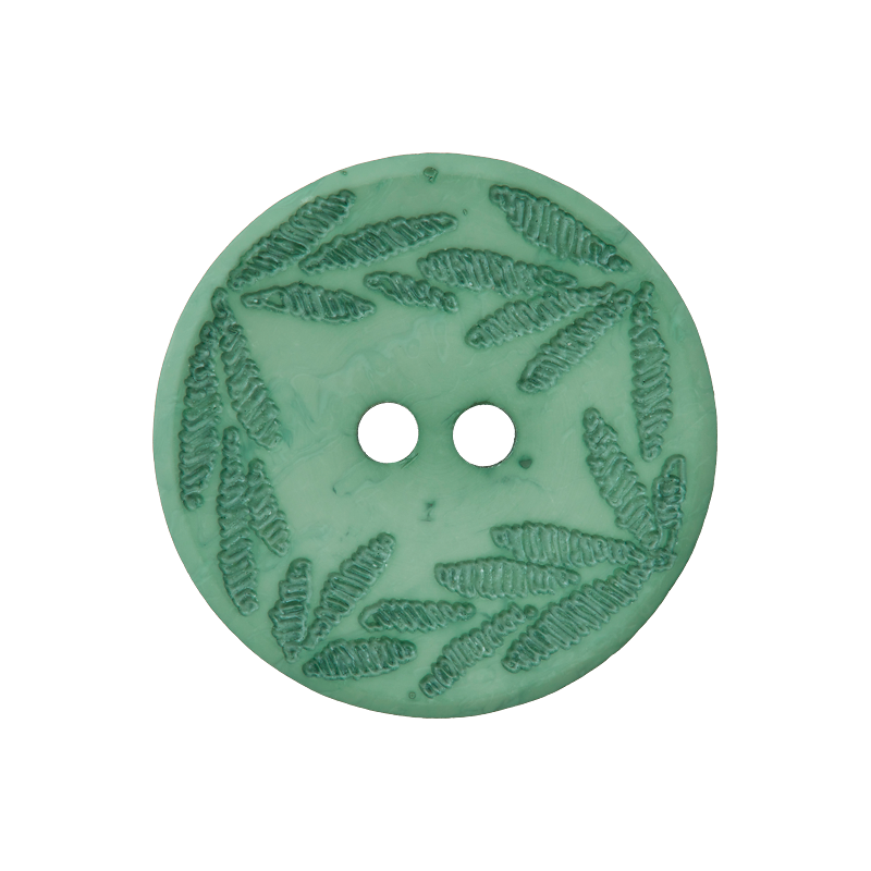 Union Knopf by Prym 2-Loch 23 mm Blätter Dunkles Smaragdgrün