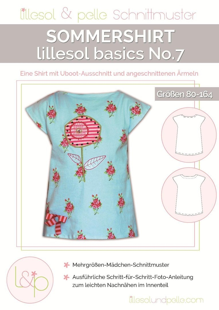 Lillesol & Pelle Papierschnittmuster Basic Sommershirt Gr. 80 - 164
