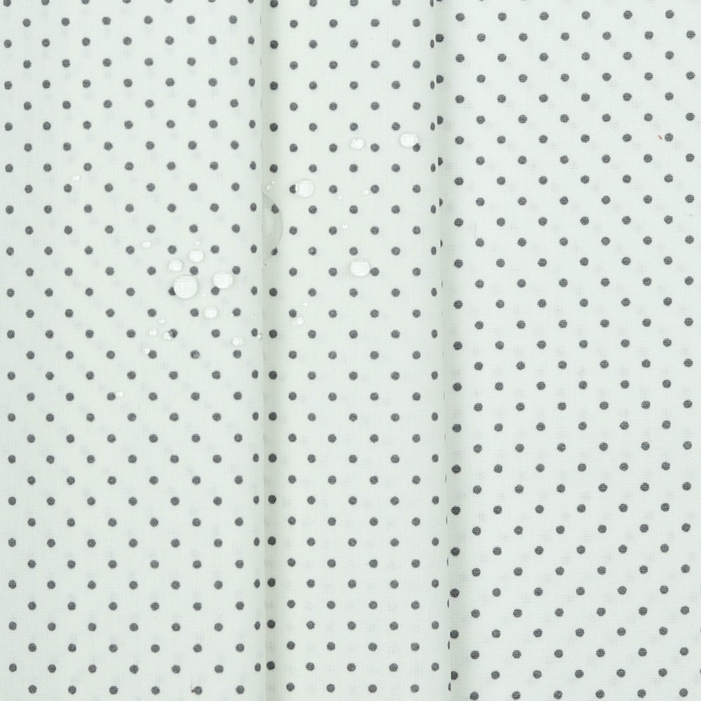 Beschichtete Baumwolle Dots Weiß/Grau