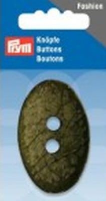 Prym Trachtenknopf Kokos Oval 50 mm Grün ADS RESTSTÜCK 2 Stück