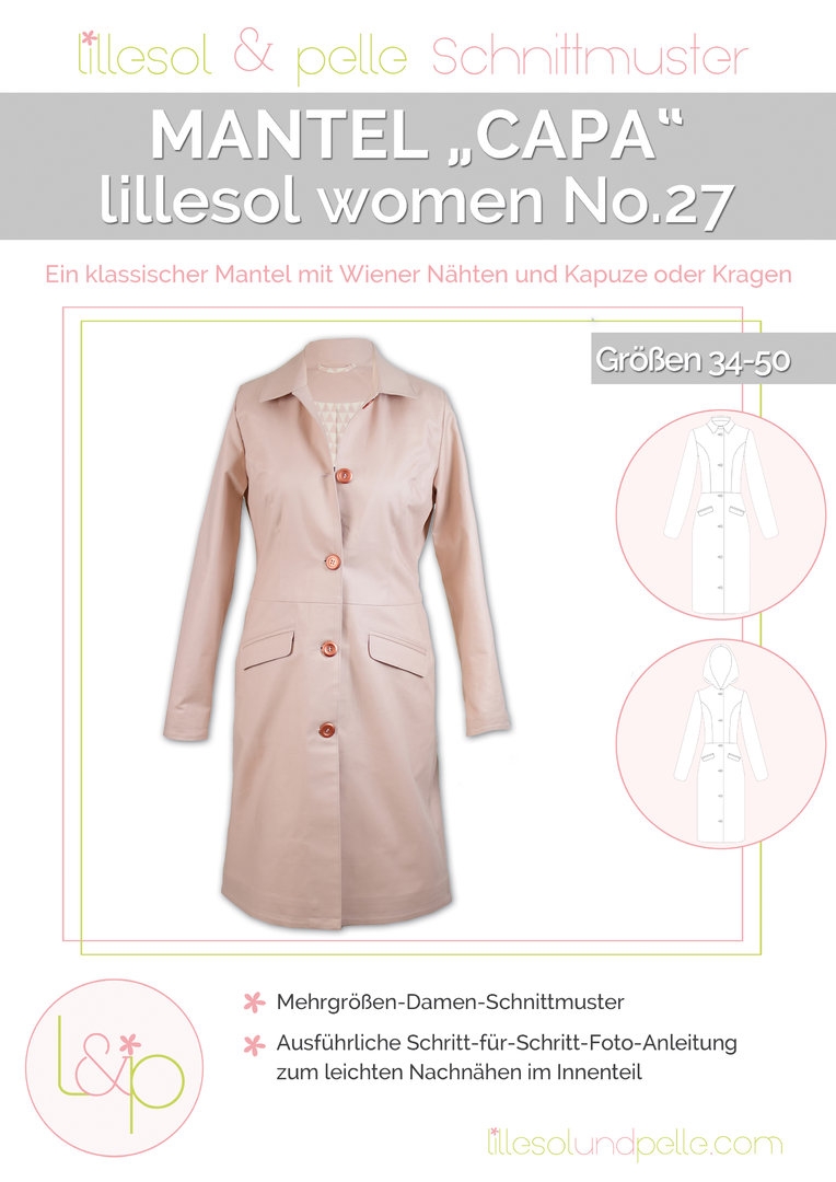 Lillesol & Pelle Papierschnittmuster Women Mantel "Capa" Gr. 34 - 50