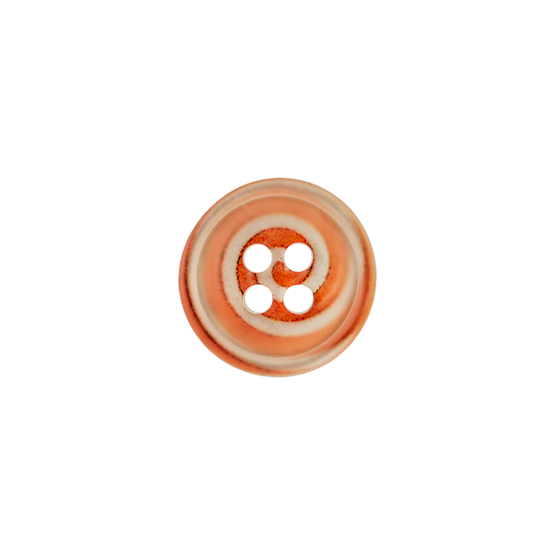 Union Knopf by Prym 4-Loch Multicolour Spirale 11 mm Orange