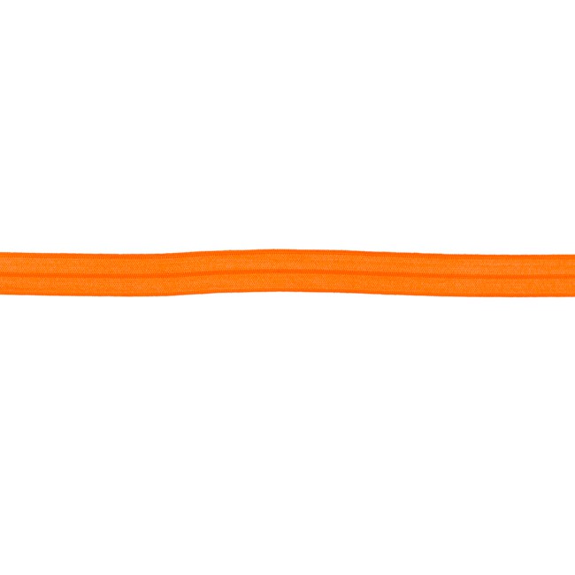 Elastisches Glanz Einfassband Uni Orange