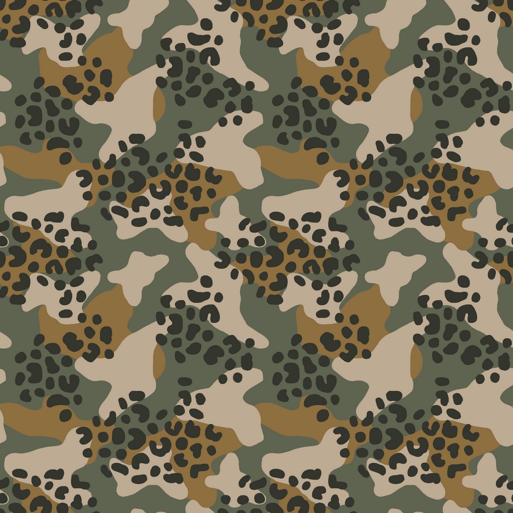Soft Sweat Animal Camouflage Khaki/Beige BIO
