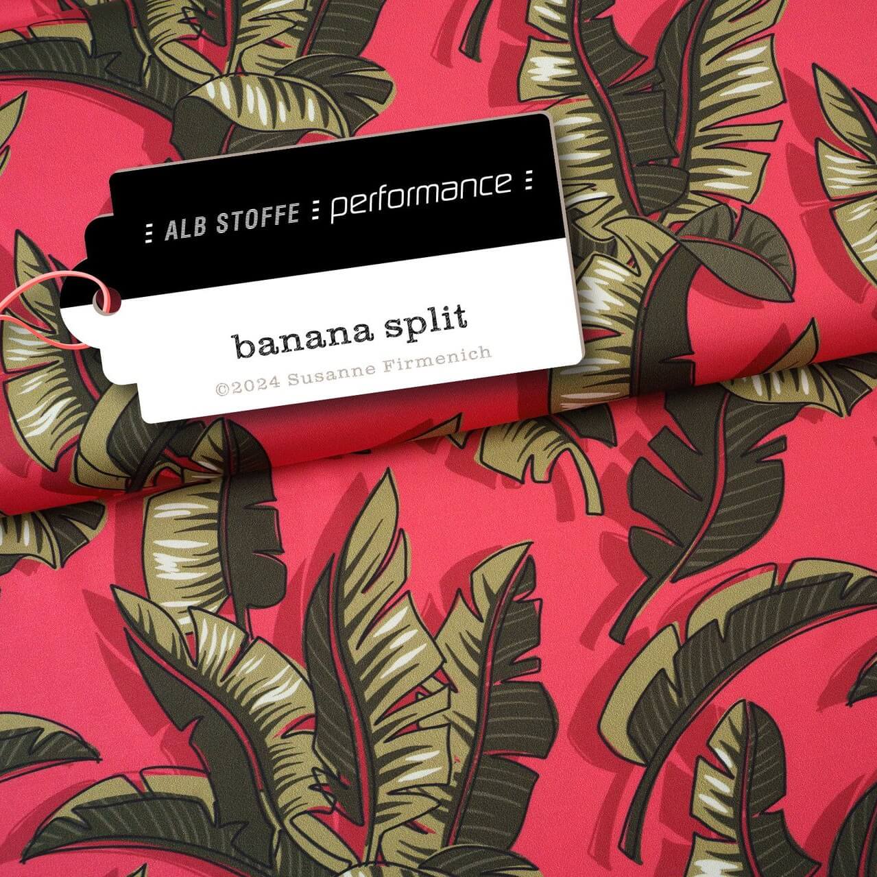 Albstoffe Performance Kollektion Banana Split auf Peach