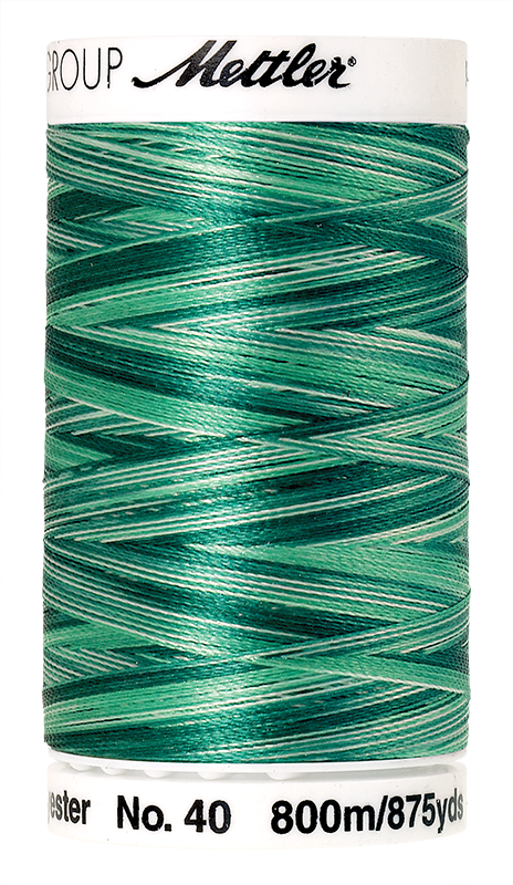 Amann Stickgarn Poly Sheen Multi 800 Meter Minty Leaves Farbe 9931
