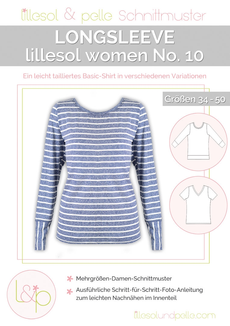 Lillesol & Pelle Papierschnittmuster Women Longsleeve Gr. 34 - 50