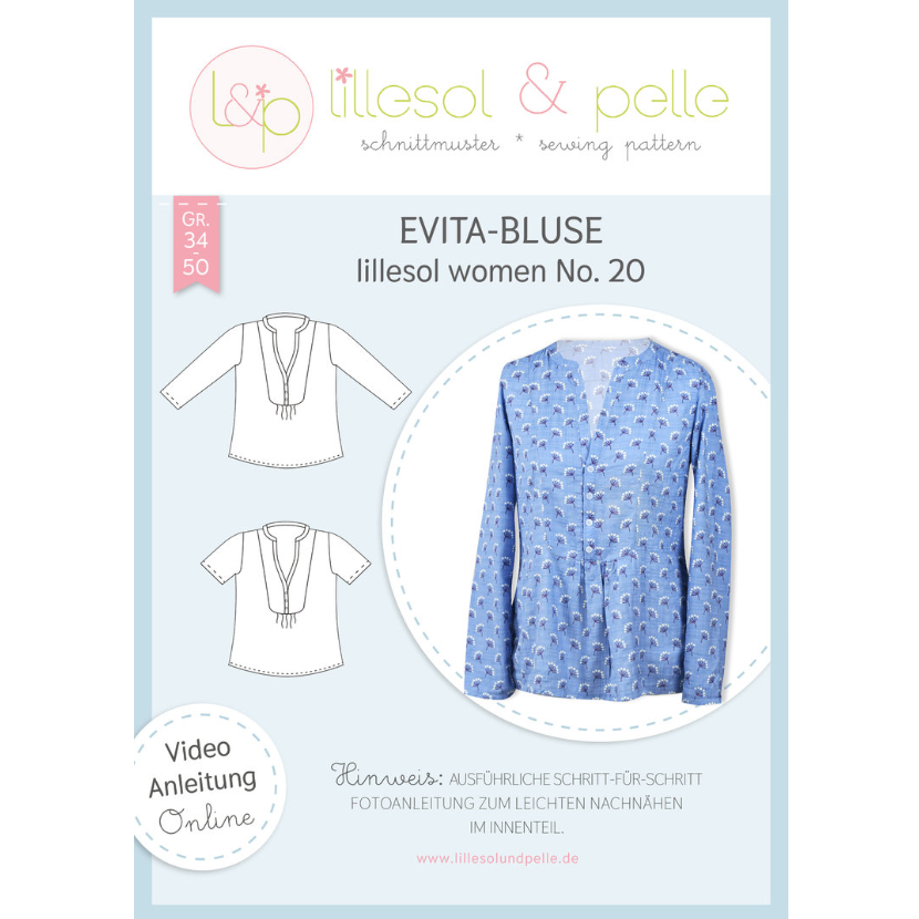 Lillesol & Pelle Papierschnittmuster Women Evita-Bluse Gr. 34-50