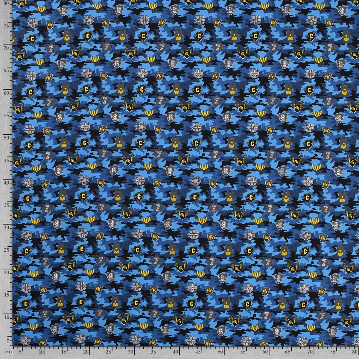 Baumwolle Piloten Camouflage Blau